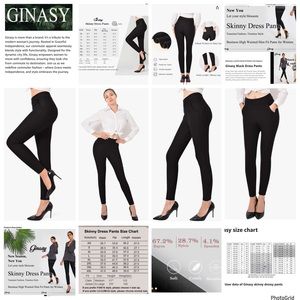 Ginasy 2XL plus size black skinny leggings pants NWT